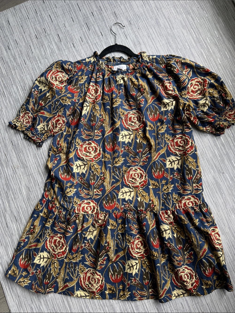 Boho Chic Velvet by Graham & Spencer Tory Printed Babydoll Dress